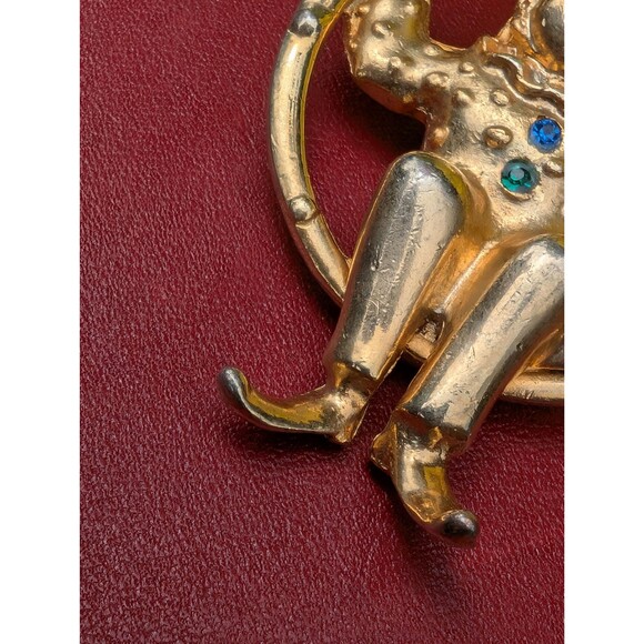 Vintage Pierrot Clown Brooch Pin, Hat Scarf Purse Pin - Picture 2 of 9